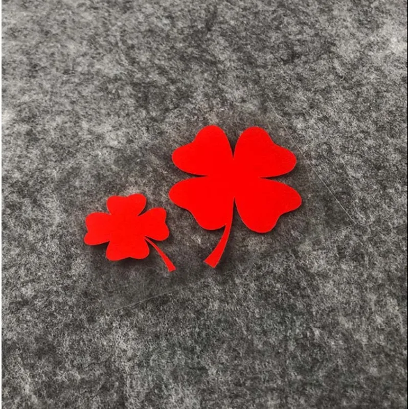 สติ๊กเกอร์ติดรถ Four-Leaf Clover Body ตกแต่งสติกเกอร์สะท้อนแสงฝาครอบรอยขีดข่วนสติกเกอร์การปรับเปลี่ยนบุคลิกภาพ Auto Parts