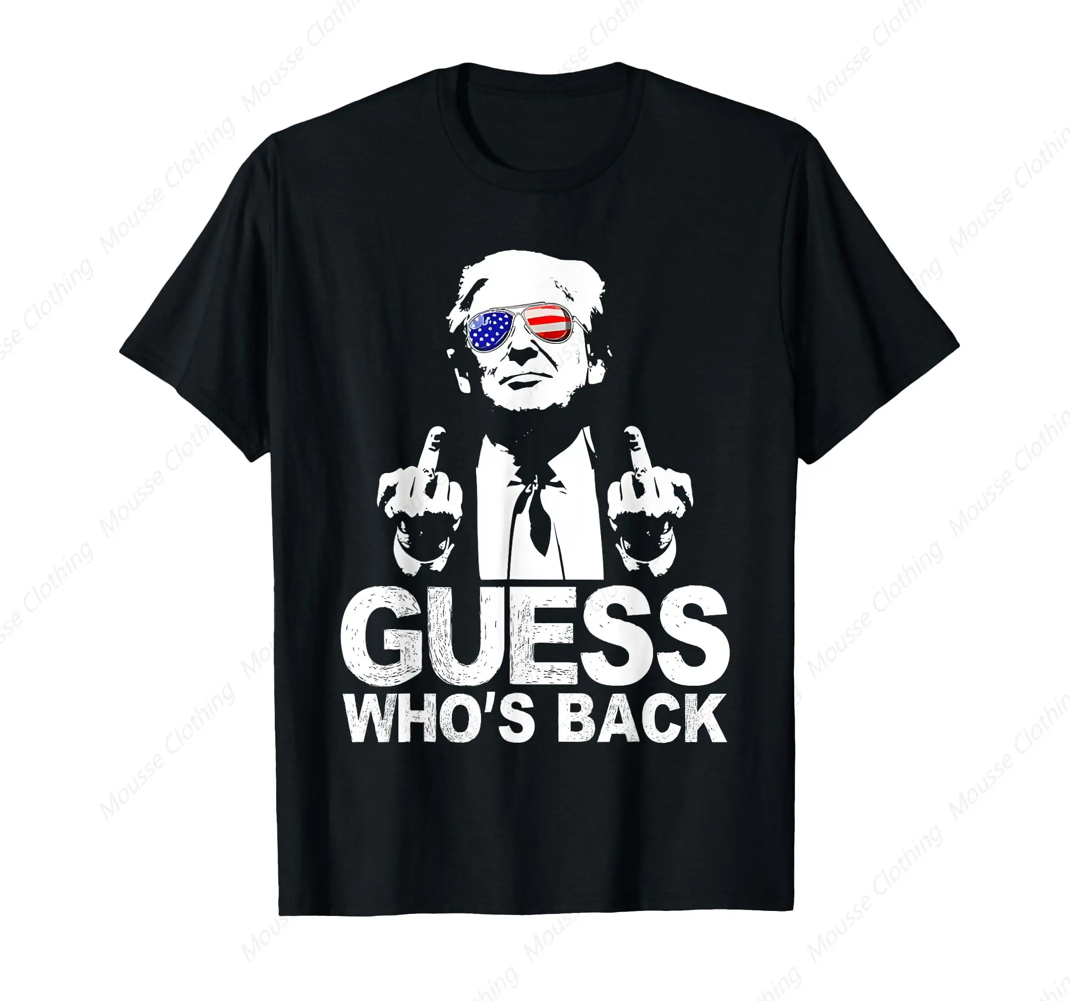 Funny Guess Who's Back President Donald Trump Middle Finger T-Shirt