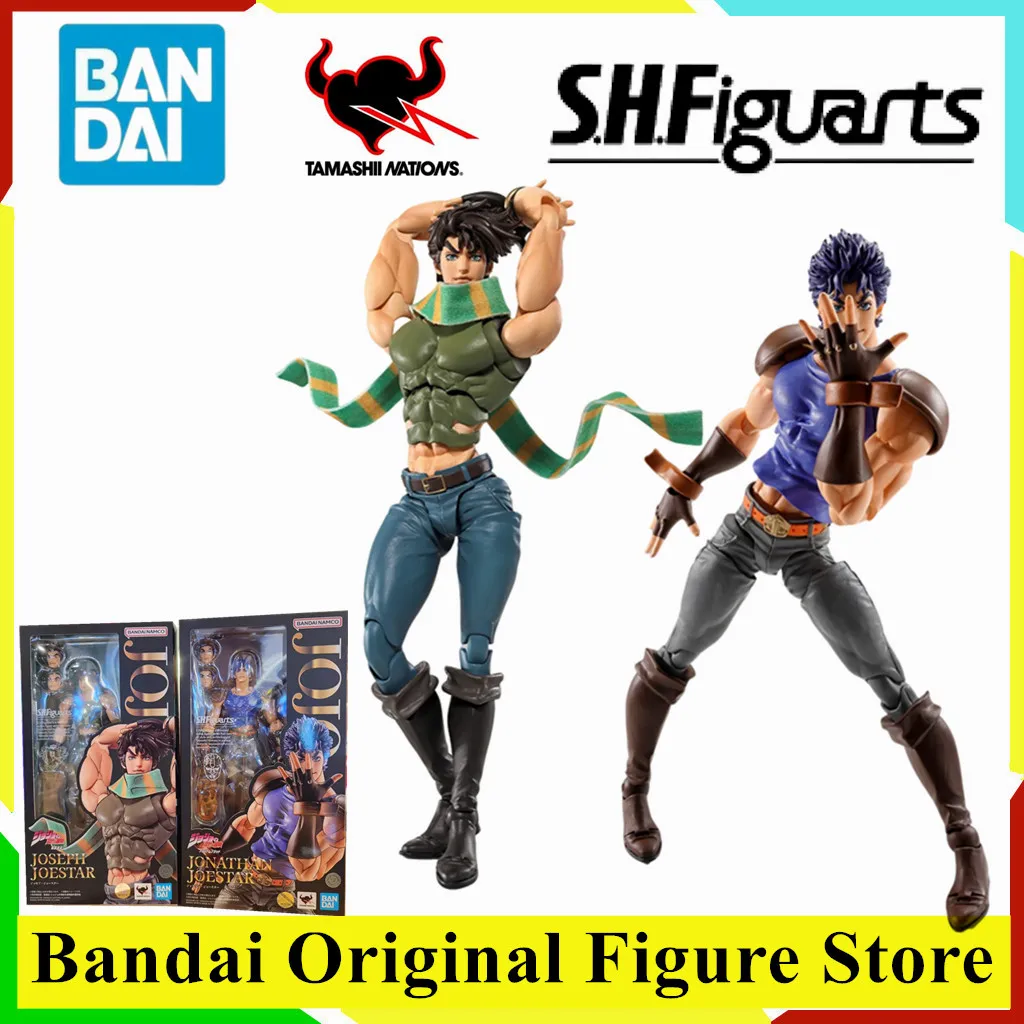 

Original BANDAI S.H.Figuarts Jonathan Joseph Joestar Action Figure Toys Anime JoJo's Bizarre Adventure Battle Tendency Figurine