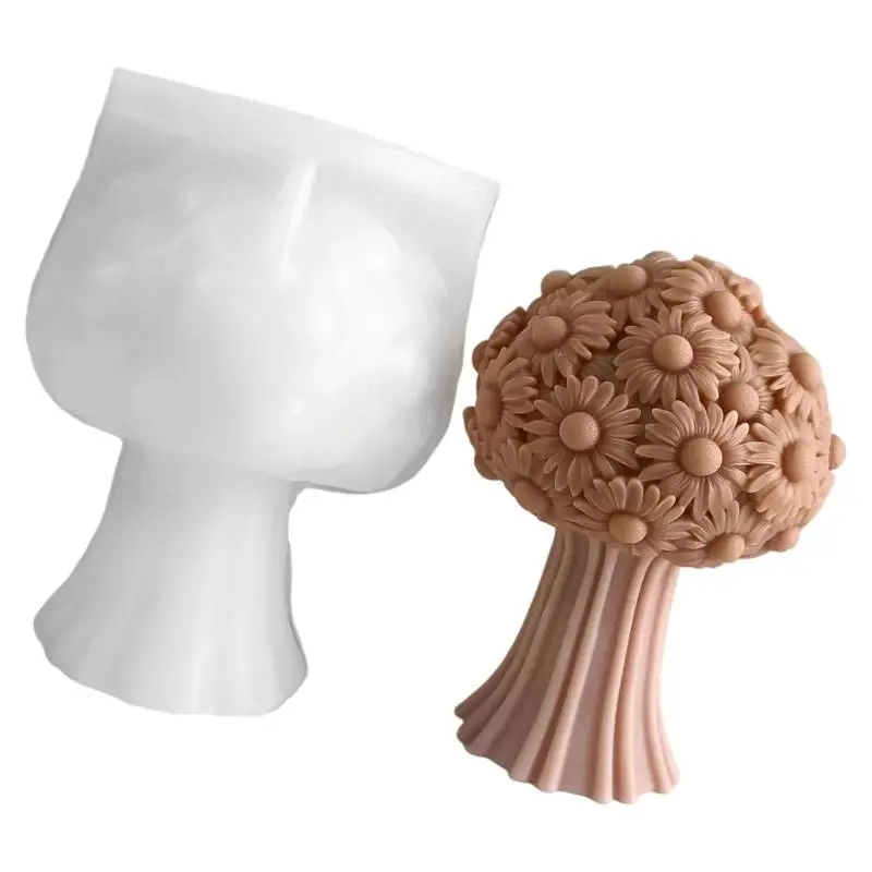 

R1WE гибкая силиконовая форма в форме цветка, принадлежности для рукоделия, домашний декор, форма для свечей, подходящая для