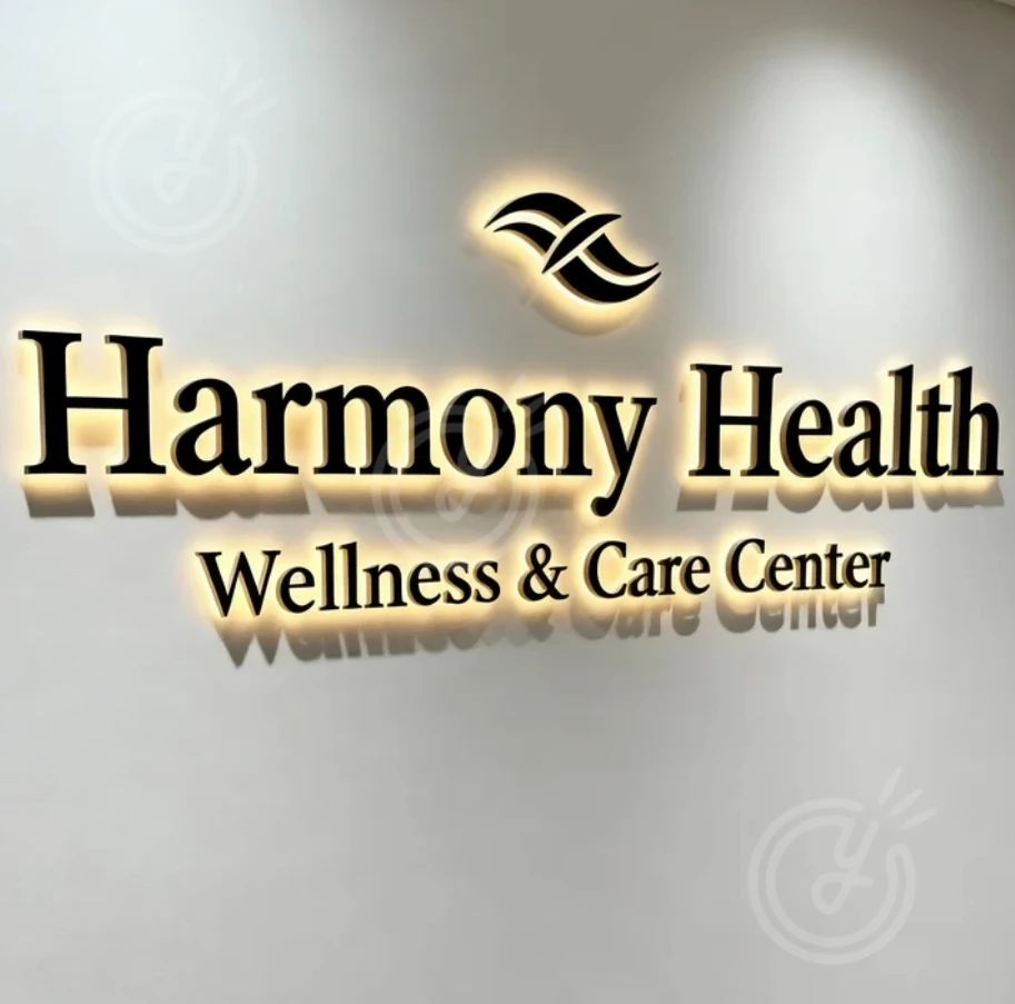 ป้ายไฟ LED แบบกำหนดเอง ป้ายโลโก้ธุรกิจ ทนทานสำหรับร้านค้า ป้ายหน้าร้าน กันน้ำและประหยัดพลังงาน สำหรับโฆษณา ชื่อบริษัท สำนักงาน