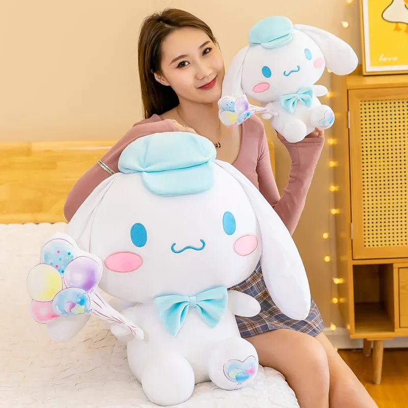 Sanrio Kawaii Cinnamoroll Hoed Cartoon Schattige Knuffels Plushier Zacht Kussen Verjaardagscadeau Pluche Poppen Cadeau Voor Vriendin