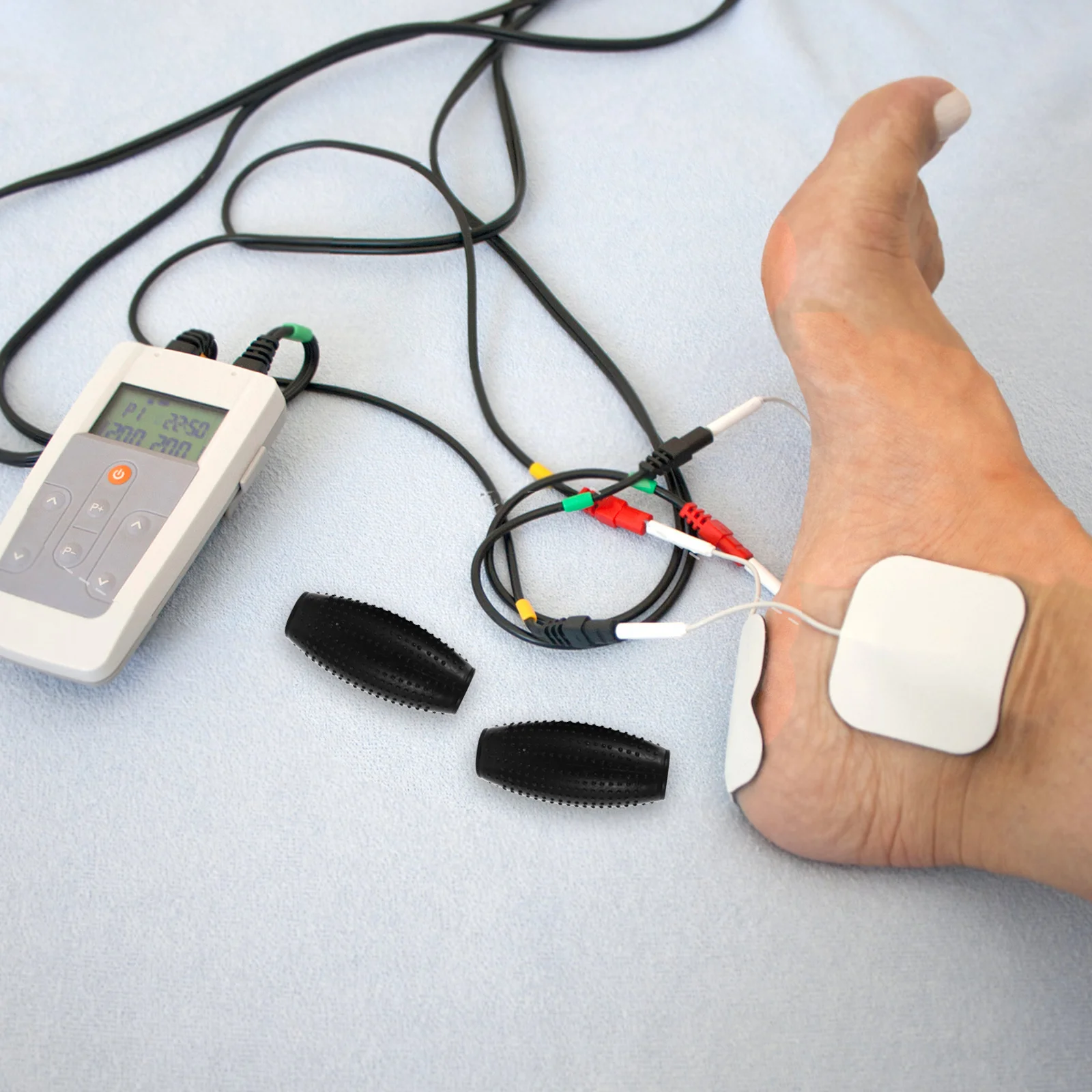 

1 Pair Acupuncture Therapy Device Handle Conductive Rubber Meridian Massage Replacement For Home Physiotherapy Ergonomic