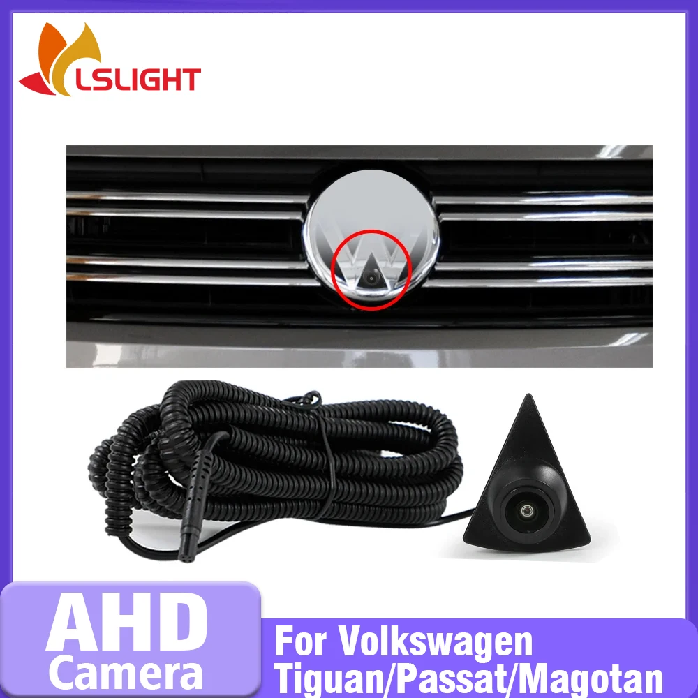 

Автомобильная камера переднего вида для Volkswagen Tiguan Passat Magotan 2010 2011 1080P 150 ° Объектив «рыбий глаз» ночного видения, цветной OEM-монитор AHD