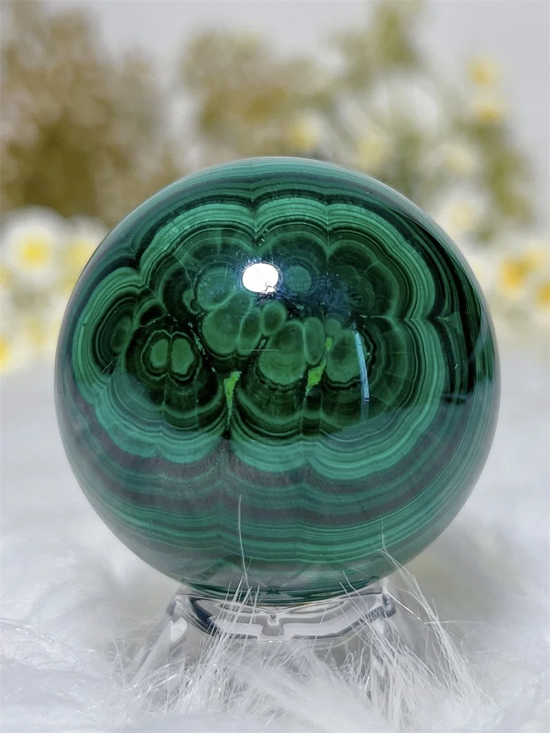 

Natura Crystal Malachite SPhere With Rain Bow Free Form Carving Reiki Healing Stone Home Decoration Exquisite Gift