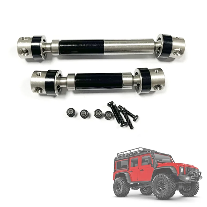 2szt Metalowy wał napędowy CVD do Traxxas TRX4M TRX-4M 1/18 RC Crawler Car Upgrade Parts Akcesoria, czarny