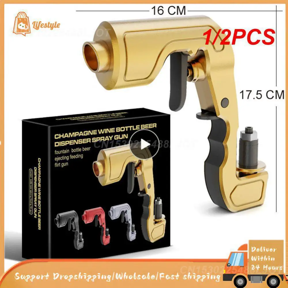 1/2PCS Champagne Launch Prop Gun Drinking Game Beer Gun Wine Ejector Pistol Alcohol Dispenser Bar Club Swimming Pool Party