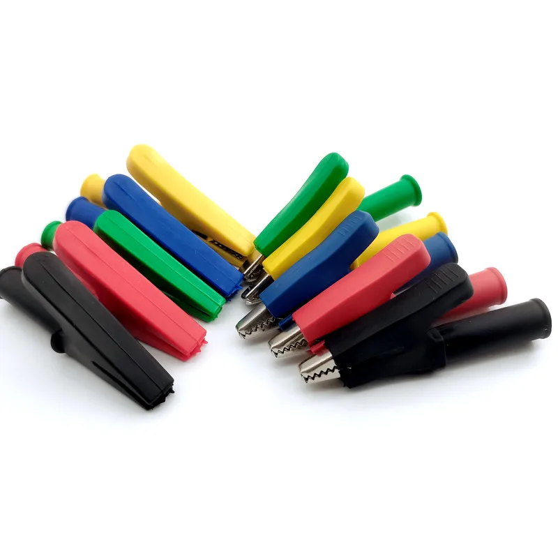 Crocodile Clip 57mm Opening 10mm Power Clip 4mm Hole Crocodile Clip Plug-in High Voltage All Inclusive Sheath 30A / 2KV