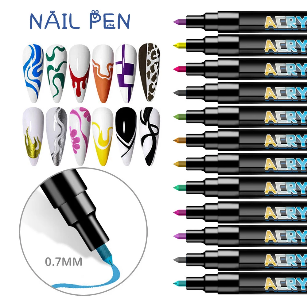 12/24/36 Pcs/Set Acrylic Graffiti Pens for Manicure,Fabric, Canvas, Rock, Wood, Medium Tip, Ideal Art Supplies for Adults