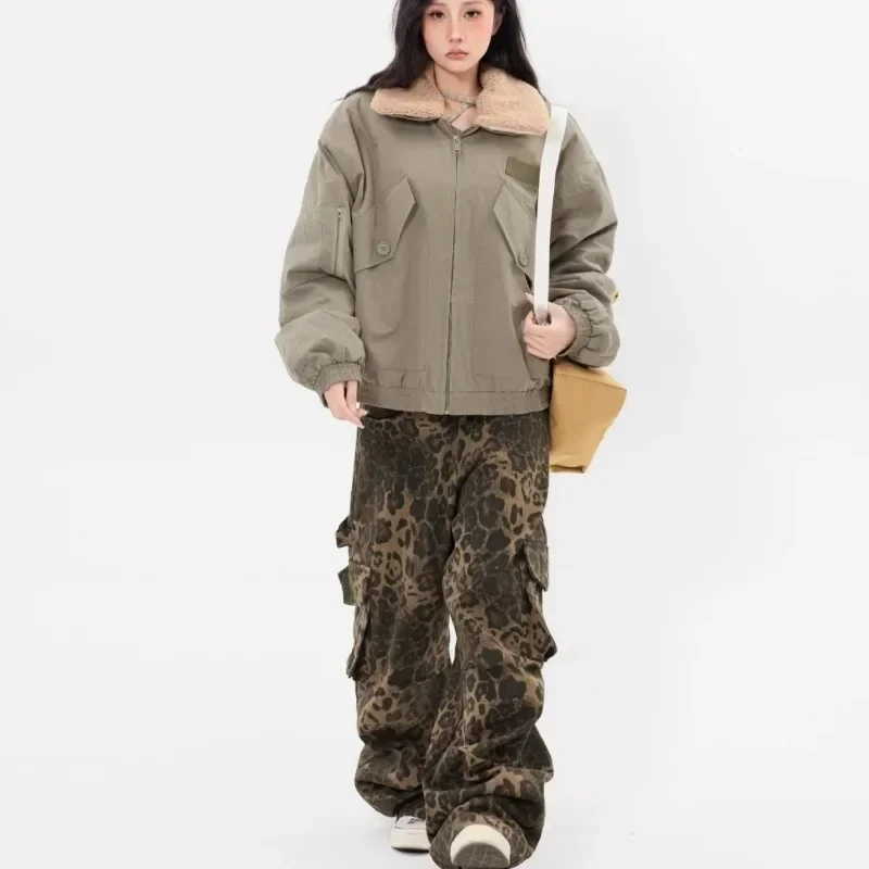 

Aesthetic Women's Baggy Cargo Jeans Harajuku Vintage Denim Trousers Oversize Wide Cowboy Pants 90s Gothic Hip-hop Y2k Clothes