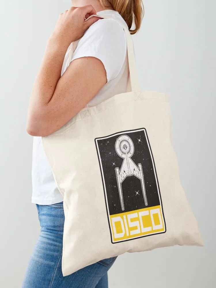 

Disco Yellow Tote Bag Portable shopping bag the tote bag female Woman shopper