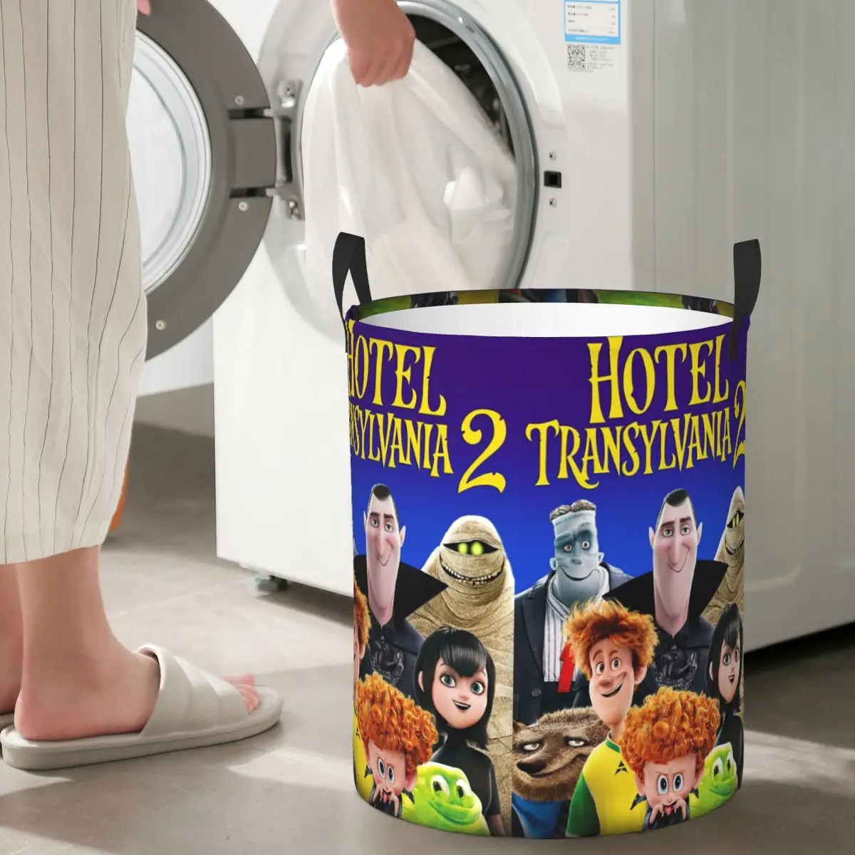

Hotel Transylvania Foldable Laundry Baskets Dirty Clothes Sundries Storage Basket Home Organizer Box