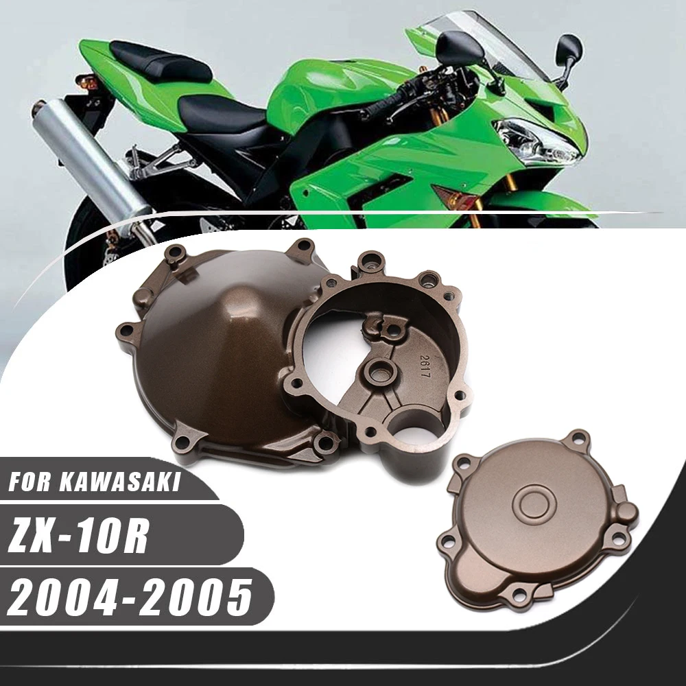 

Fit Motorcycle Accessories Right Aluminum Crankcase Engine Stator Cover For 2004-2005 Kawasaki Ninja ZX10R ZX-10R 2004 2005