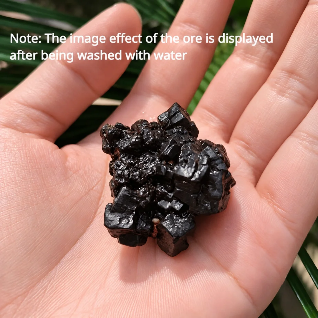 Natural Meteorite Raw Stone, Black Ore, Prophecy Stone, Round natural stone decorative stone