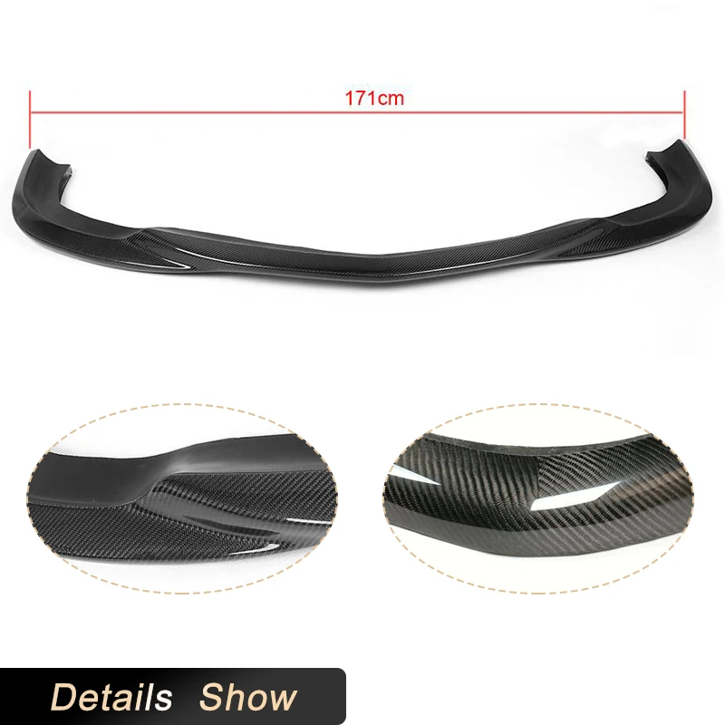 Car Front Bumper Lip Spoiler For Mercedes Benz C Class W204 C63 AMG 2009-2011 Carbon Fiber Racing Front Lip Chin Apron Body Kit view 4