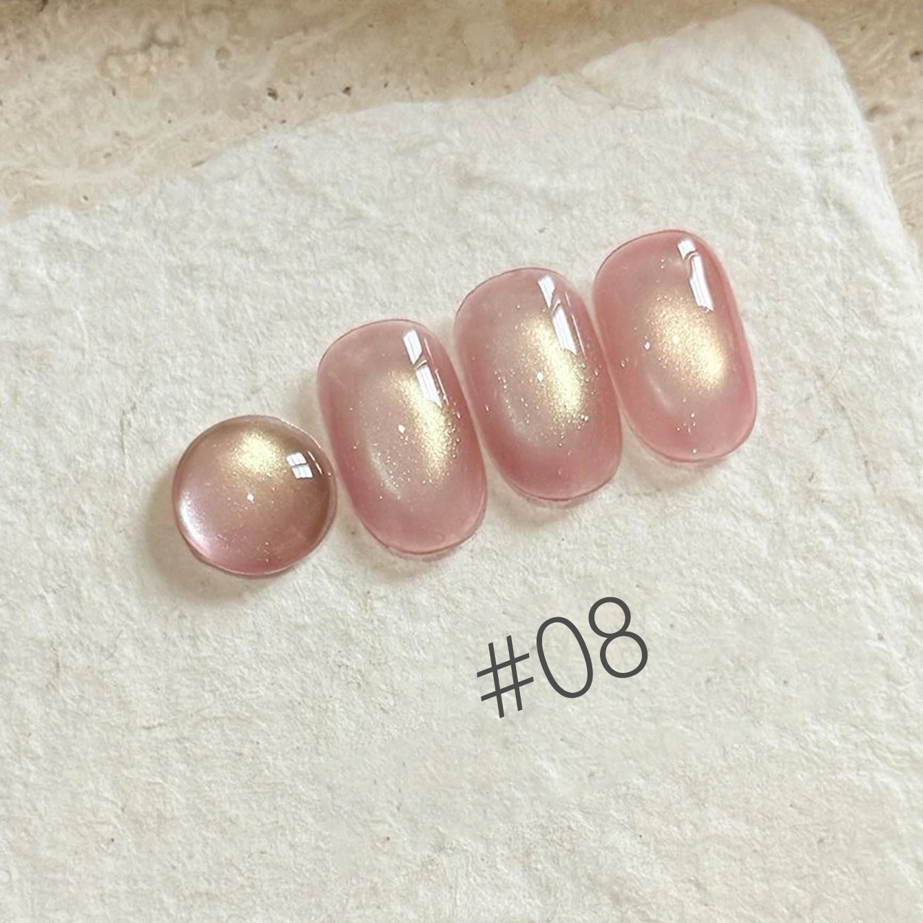 MIANEL 10ML 2026 Neuer Schneeweißer Märchenland 3-Farben Katzenauge Gel-Nagellack Funkelnder Goldschimmer Rosa Satin Glasperlen Nagelkunst – Detail 9
