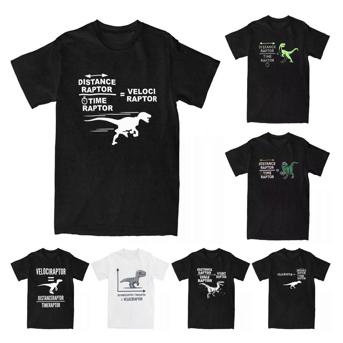 Men Distance Raptor Over Time Raptor Velociraptor T Shirt Cotton Clothes Novelty Raptor Dinosaur Tee Shirt Plus Size T-Shirt