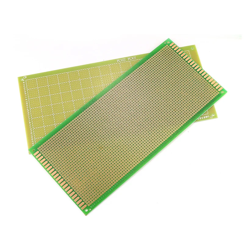 PCB Single Sided Universal Circuit Board, placa de óleo verde, placa Breadboard, fibra de vidro, DIY, 1.6mm, 10x22cm, 5Pcs