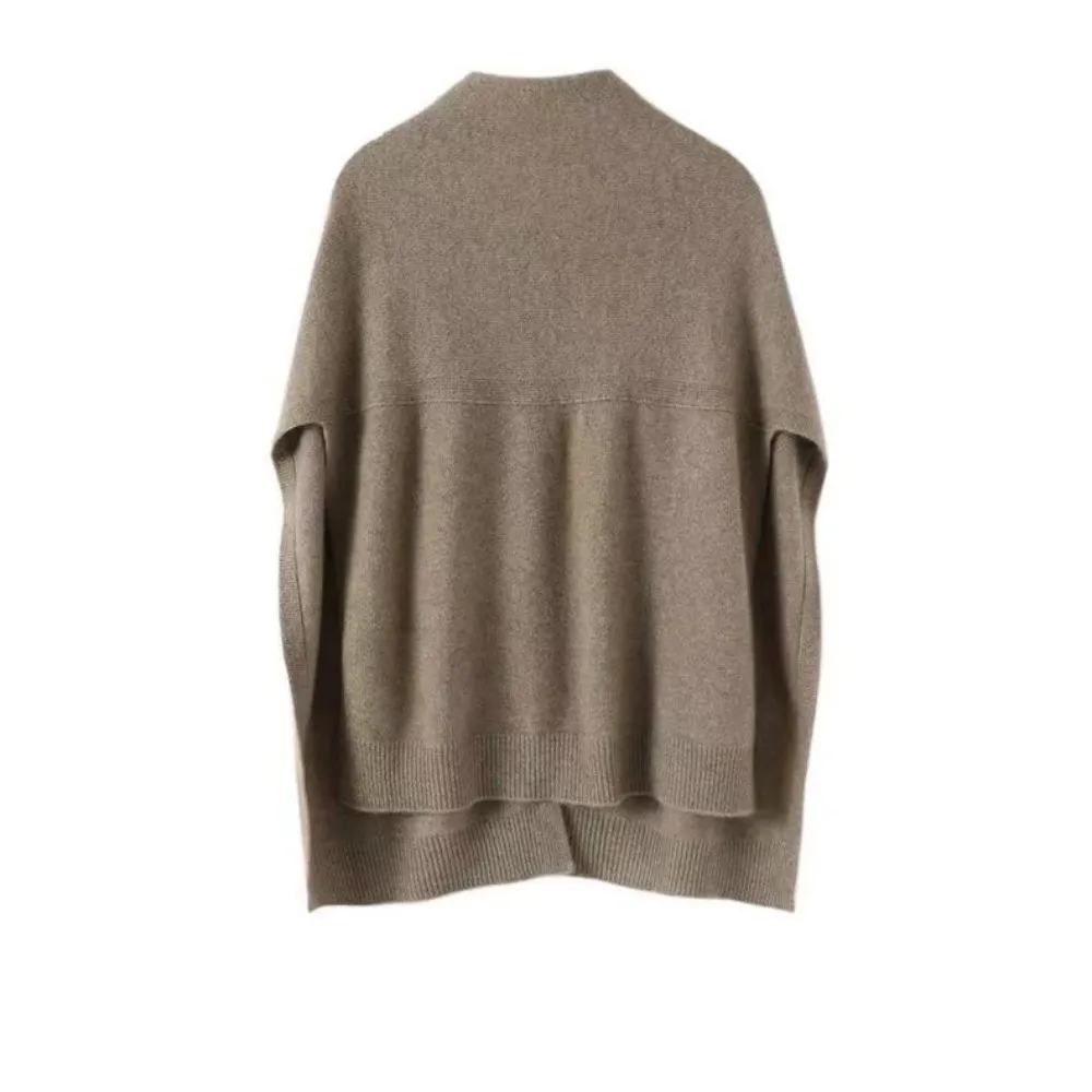 Versatile Warm Soft Knit Shawl Polyester Lightweight Neck Scarf Solid Color High-Quality Outer Cape Casual