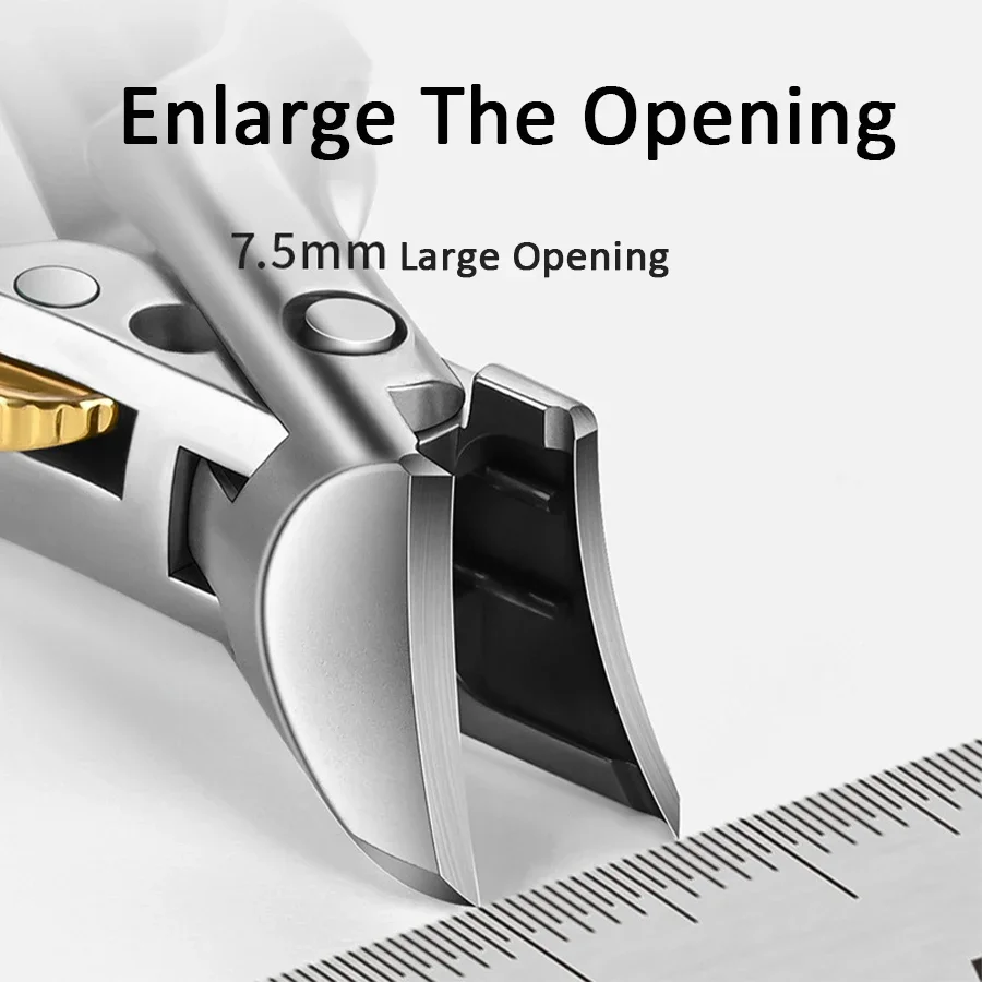 

Машинки для стрижки ногтей в форме колы, профессиональные кусачки для ногтей, косая отделка лезвия, толстые и твердые ногти, широкая челюсть для взрослых