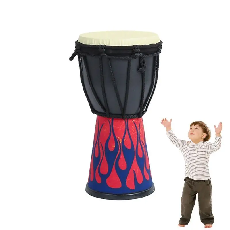 African Drums Carved Bongo Lightweight Hand-Carved Professional Goatskin Kids Bongo For Adults Beginners Kindergarten Music