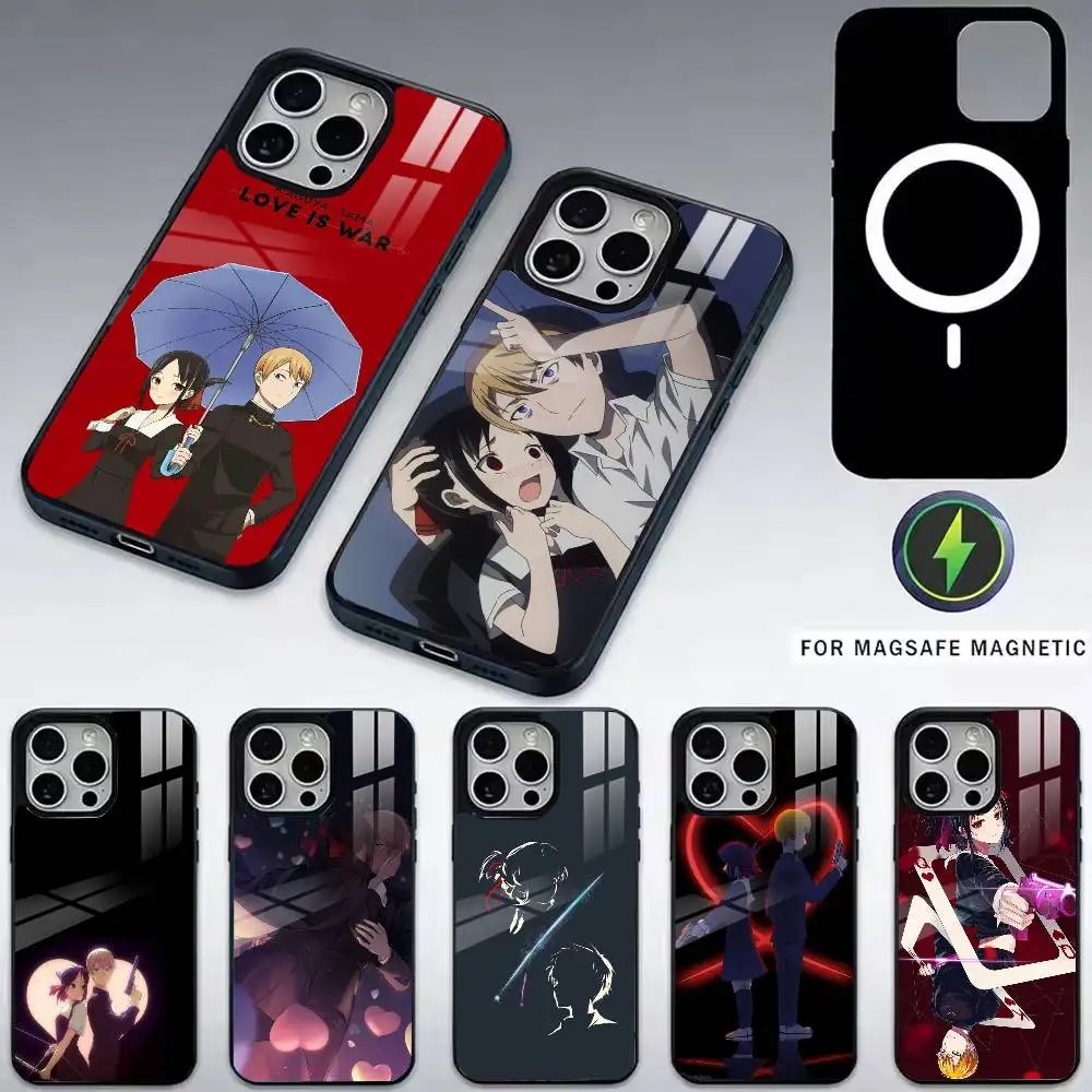 

Kaguya-a Sama L-Love Is War Phone Case For iPhone17,16,15,14,13,12,11 Plus,Pro Magnetic with Magsafe Wireless Charging