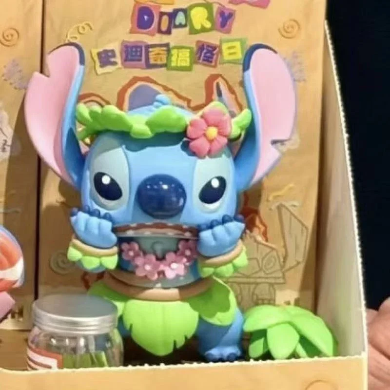 Disney Stitch Weird Diary Series, аниме-фигурки, креативная милая кукла, статуя, модель, загадочная слепая коробка, игрушки, подарки на день рождения для детей