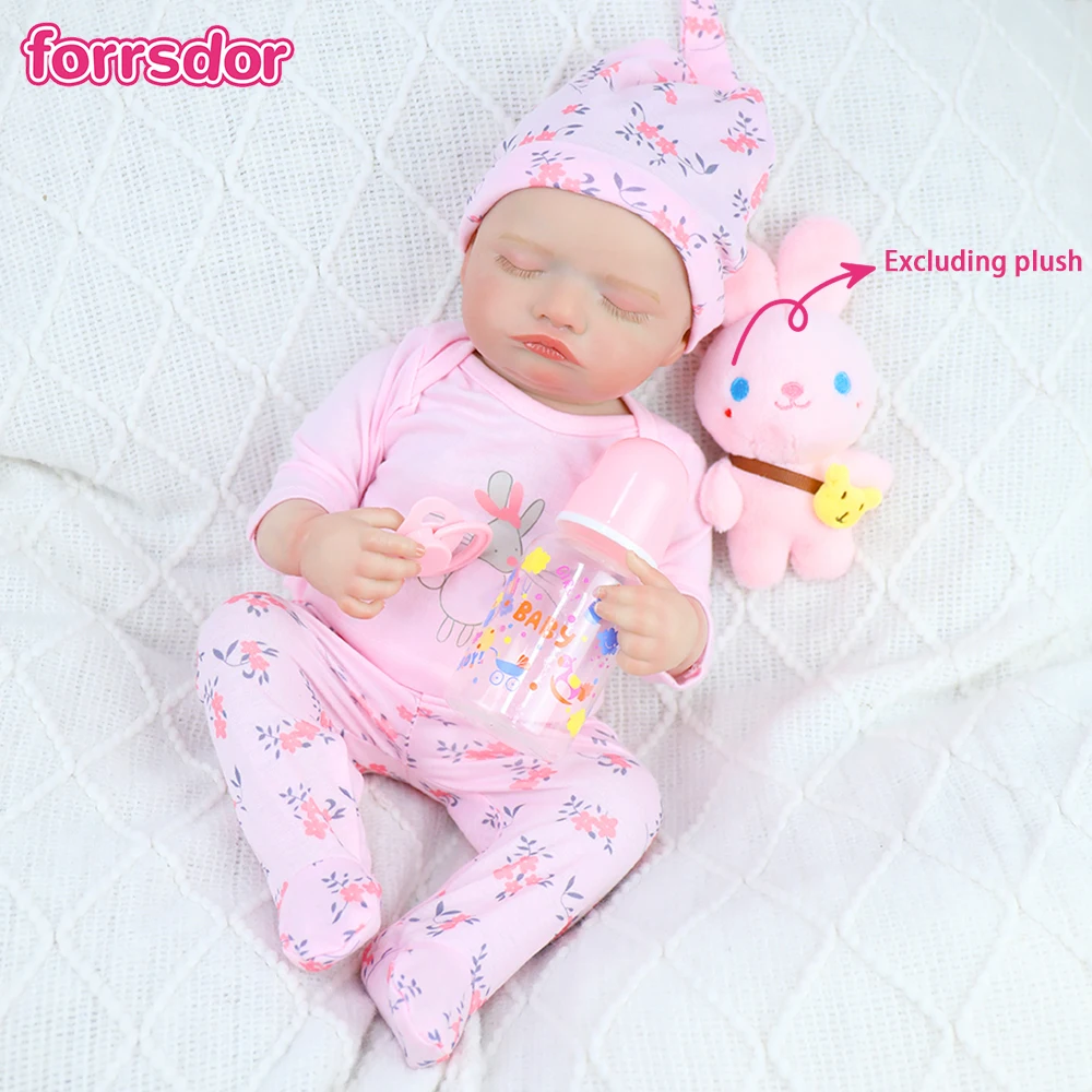 

18inch Realistic Sleeping Reborn Baby Doll Girl Rosalie Viny Body Poseable Real Life Baby Dolls Christmas Gifts for Kids