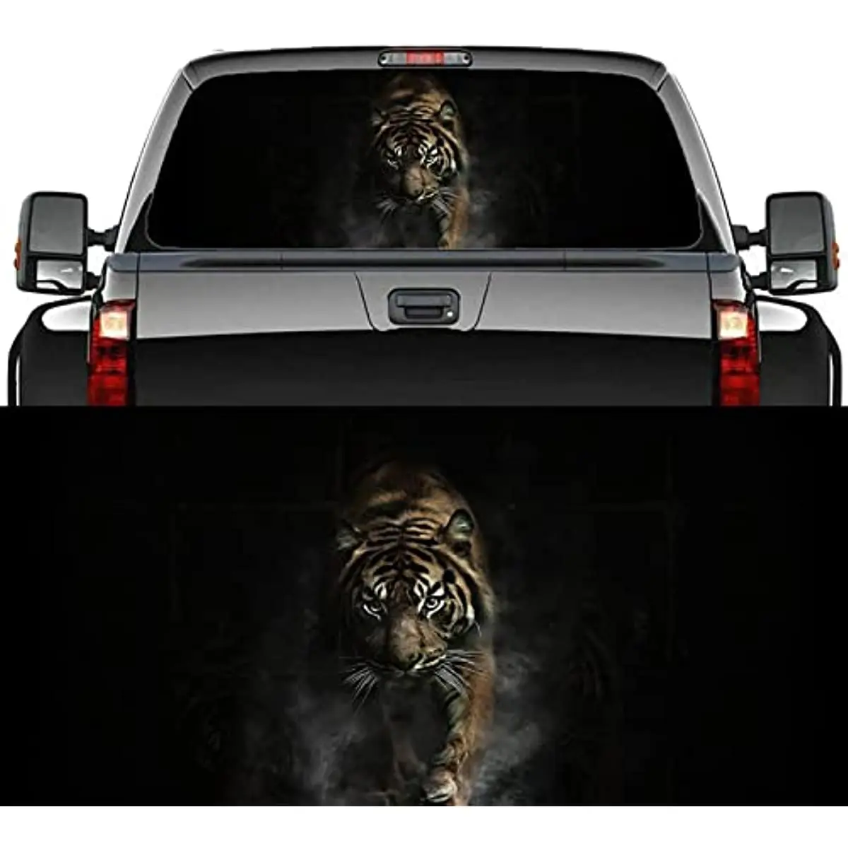 Tiger Rear Window Decal Sticker Automobile Truck Realistic Style Window Graphic Decal Perforated Vinyl Window Back Decal for Car