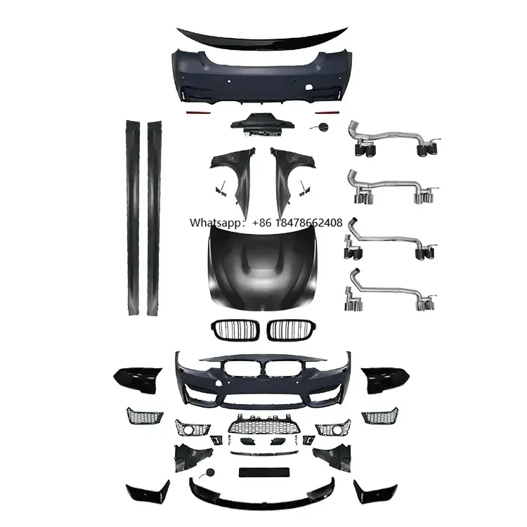 

High Quality for F30 to F80 Body Kit 2013-2018 Side Skirts Exhaust Pipe and Hood Fender Spoiler Grille for F30 M3 Bodykit