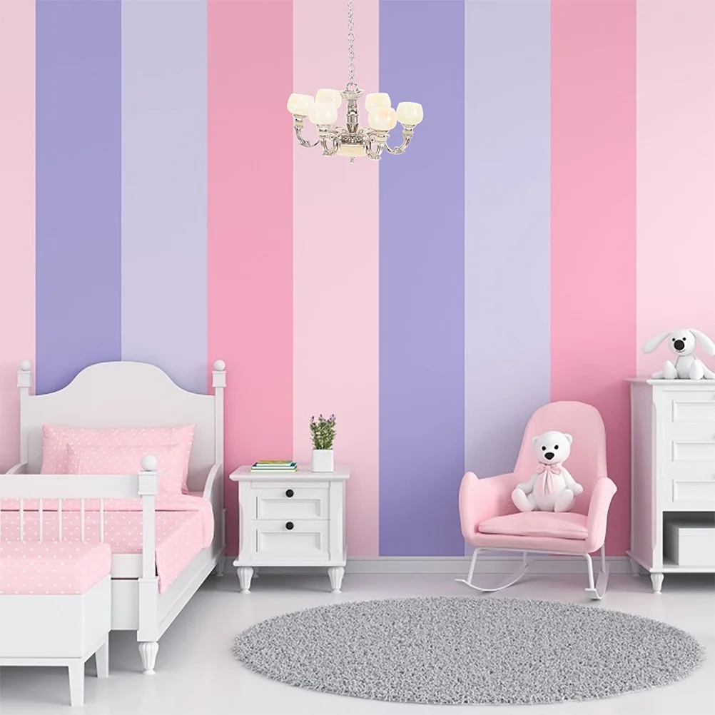 2 قطعة مصباح معلق مصغر أضواء السقف نمط خمر دمية الرجعية الديكور مصغرة اكسسوارات مصباح منزل نموذج صغير