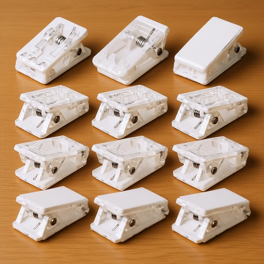 

30Pcs Clear Badge Clips Adhesive Id Badge Holder Clip Spring Clip for Name Tags Badges Posters Photo Hanging Spring Clips