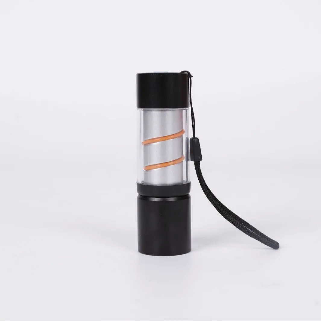 Aluminum Mini Colorful LED Flashlight, Dual Light Source (Bulb+LED), Portable Camping Lantern for Outdoor, Caving & Patrol