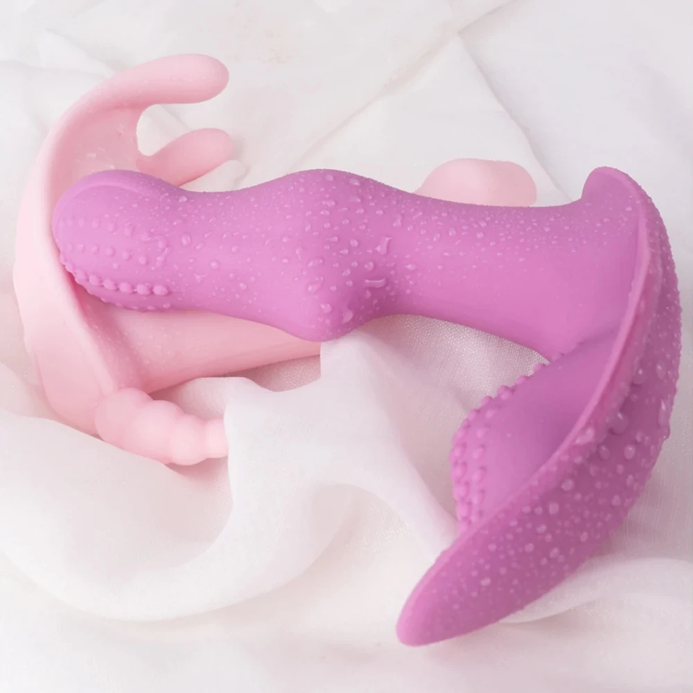 DopaMonkey Wireless Remote Control Wearable Dildo - G Spot Clitoris Stimulator Butterfly Vibrator Strap-On Panties for Women