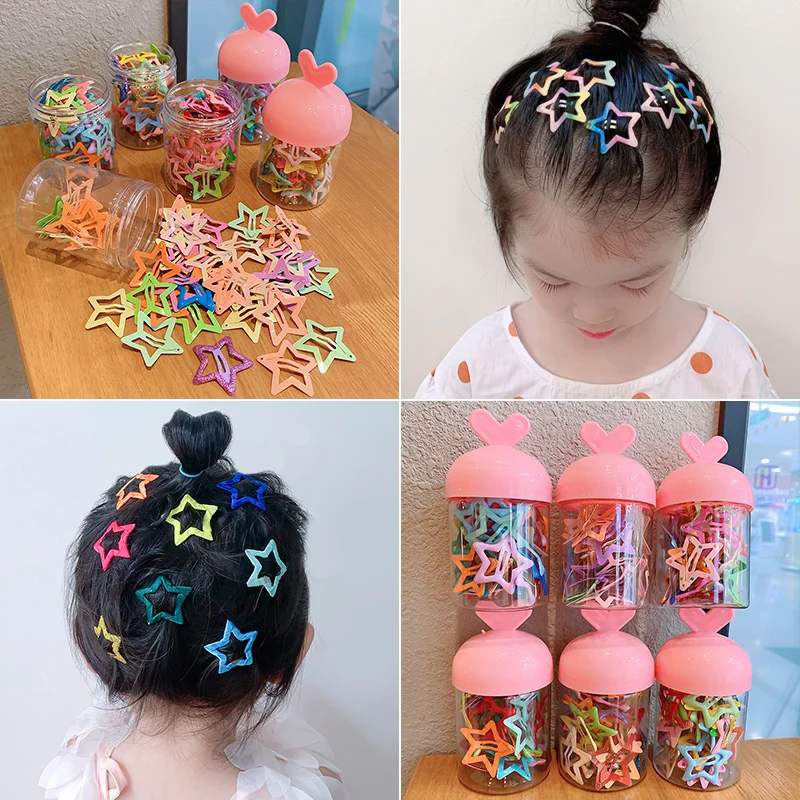 

Adorable Star Shaped Baby Girl Hair Clip Princess Style Headwear Five Pointed Star Hair Clip Children's Hair Accessories