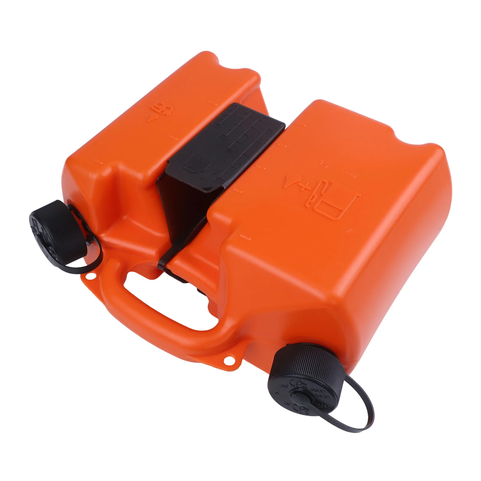 /5L /Orange /Plastic Fuel And Bar Oil Combi Can With Tool Carriers For Chainsaw Refueling O'utdoor Power Equipment Accessories