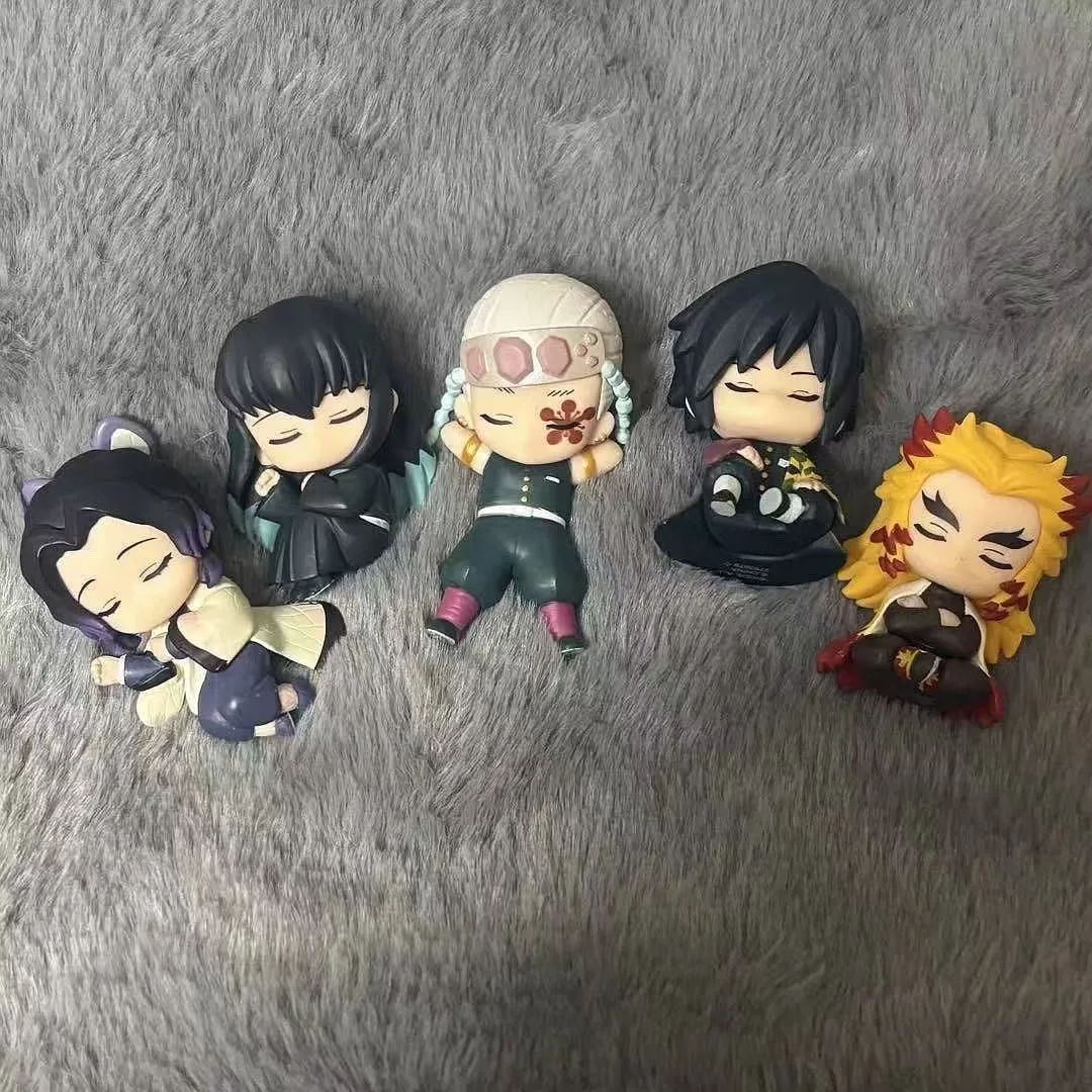 Bandai Demon Slayer modelo de figuras de acción estilo de sueño Gashapon Giyuu Uzui Tengen Kyoujurou adorno de escritorio oficial genuino