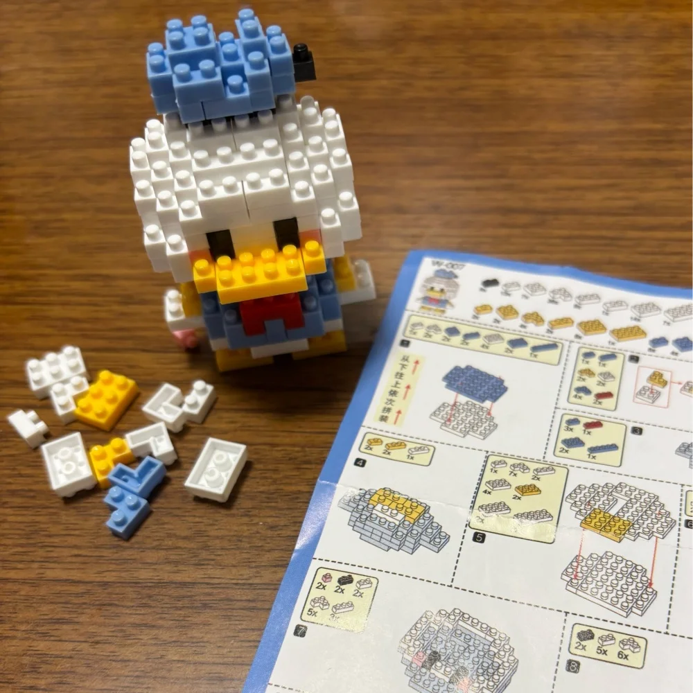 Disney Building Blocks Anime Kawaii Cartoon mini Action Children's Figures Blocks Bricks Assemble DIY Toys Gift for Kids