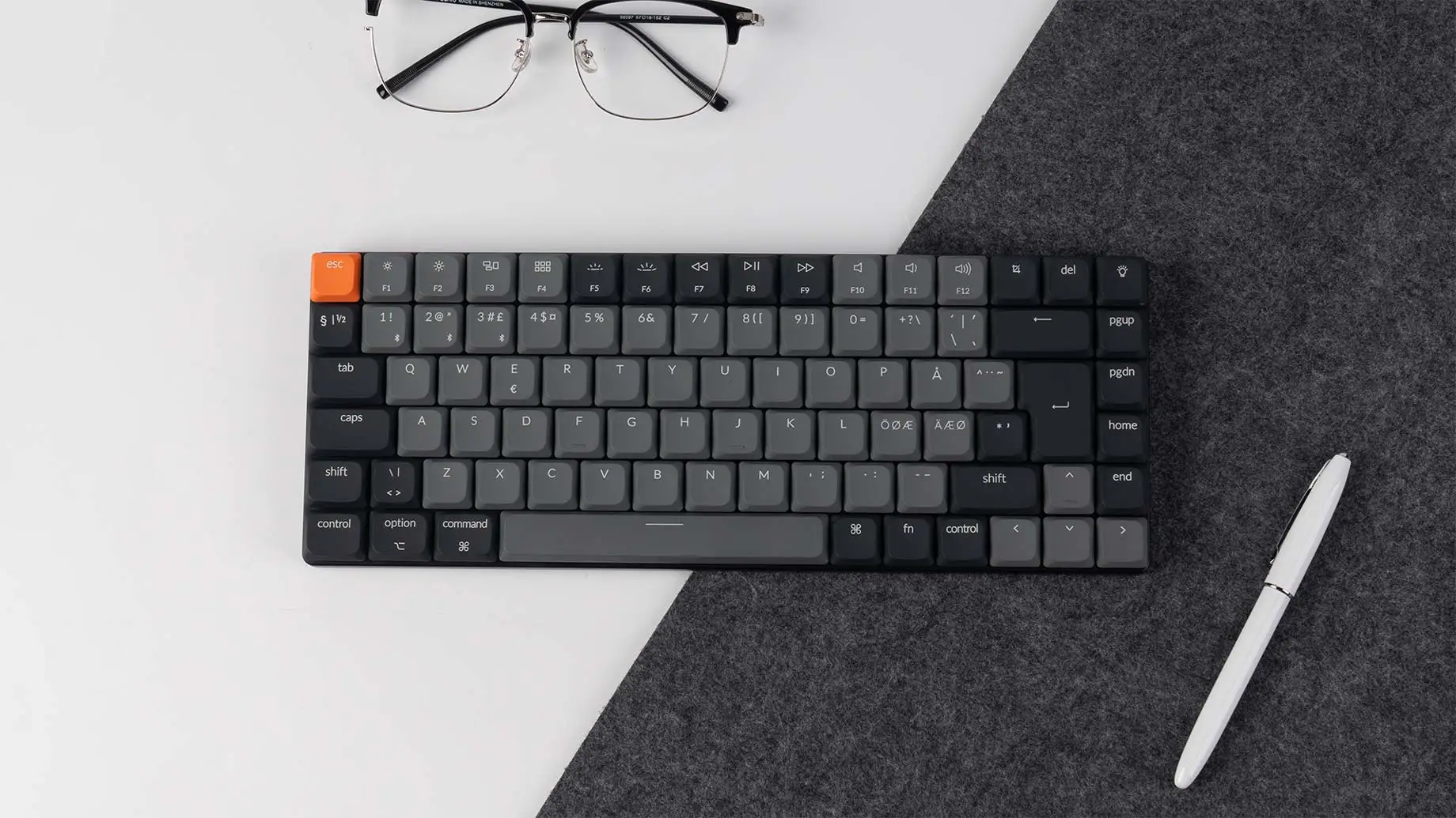 Keychron K3 V3 QMK Wireless Custom Mechanical Keyboard (ISO Layout) Low Profile Switch LSA Shine-through keycaps