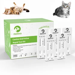 5 Pcs (FIV+FeLV) Feline Immunodeficiency & Leukemia Combo Test Kits for Cats