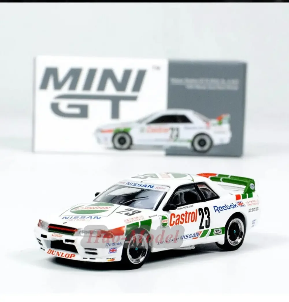 MINIGT 1/64 For Nissan Skyline GTR R32 Gr. A #23 1990 Car Model Alloy Diecast Simulation Birthday Gift Hobby Display Ornaments