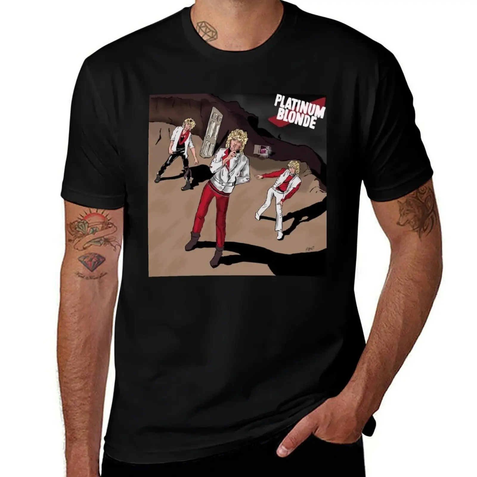 

Standing in the dark - platinum blonde band T-Shirt tees shirts graphic plus size men clothing