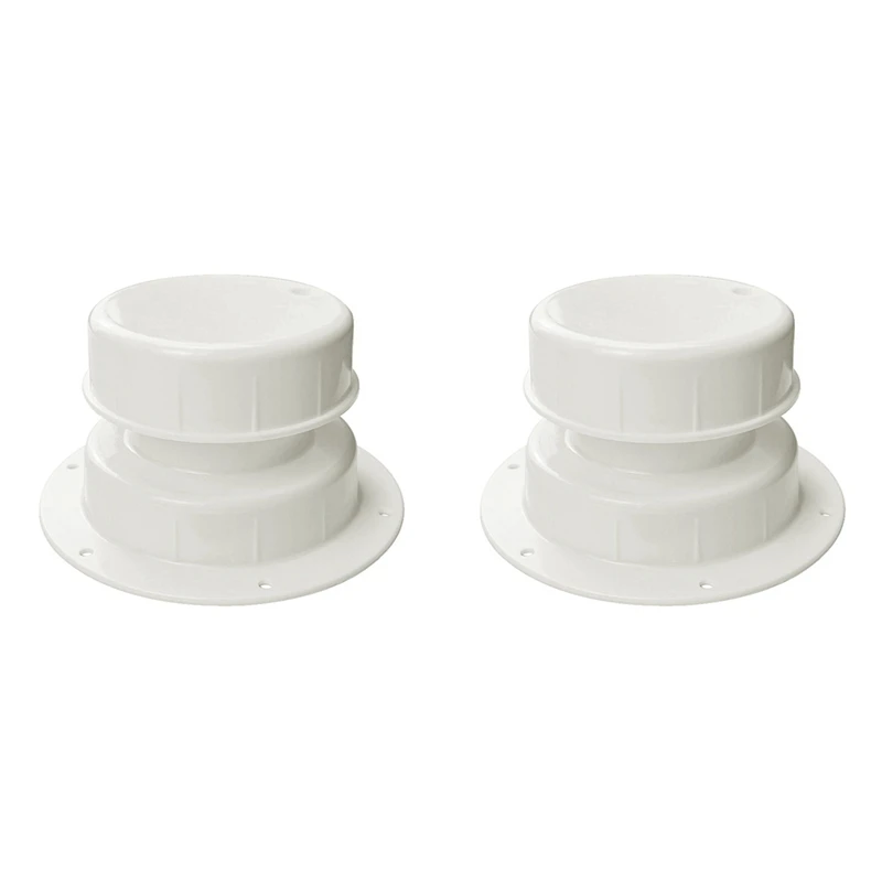 RV Plumbing Vent Caps Kit 2Pcs Trailer Campers Vent Cap Roof Sewer Vent Cover Caps For 1 To 2 3/8 Inch Pipe