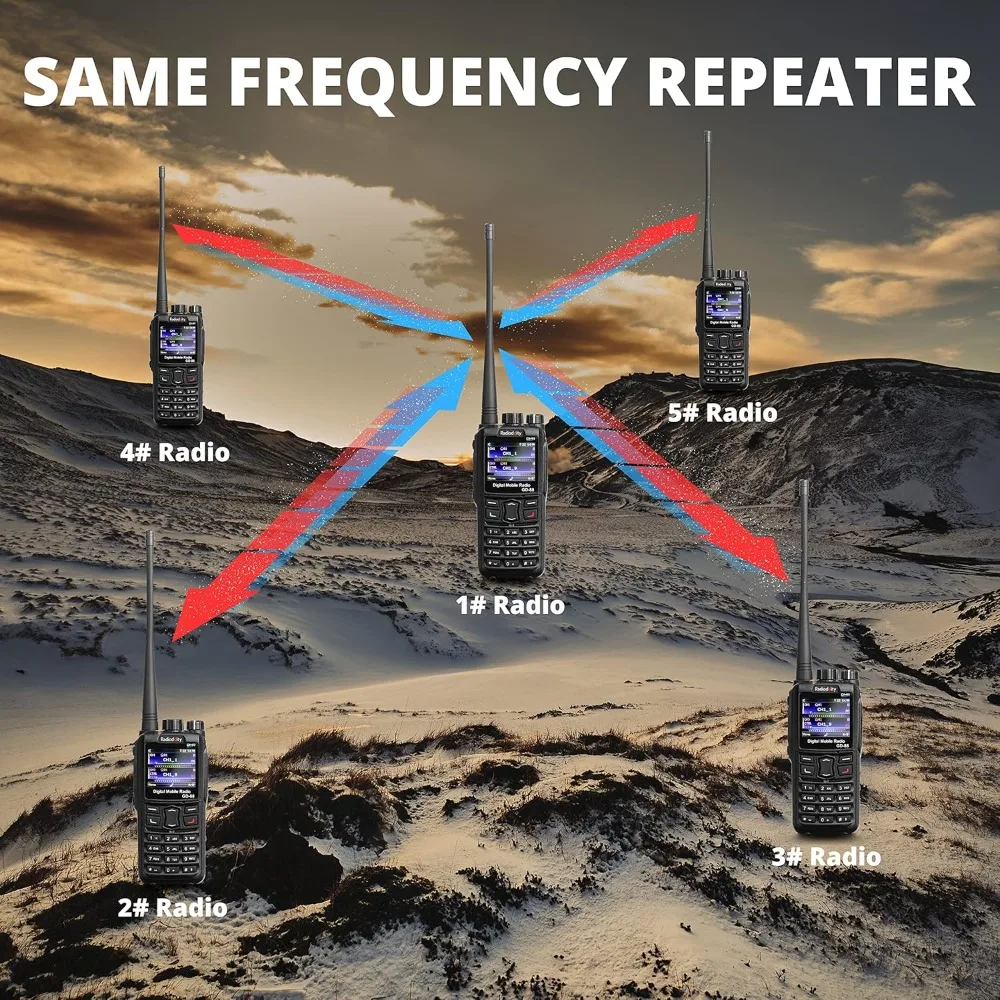 デュアルバンドGD-88 dmrおよびアナログラジオ,双方向ラジオ,7w,vhf,uhf,gps,aprs,クロスバンドリピーター,sfr,ハンドヘルド