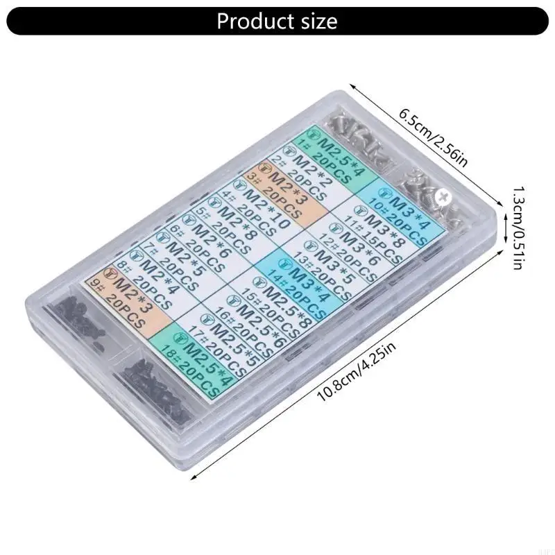 94PC Complete 335pcs Laptop Screw Assortment Universal Laptop Screw set SSD Mounting Screws set for Computer Maintenance