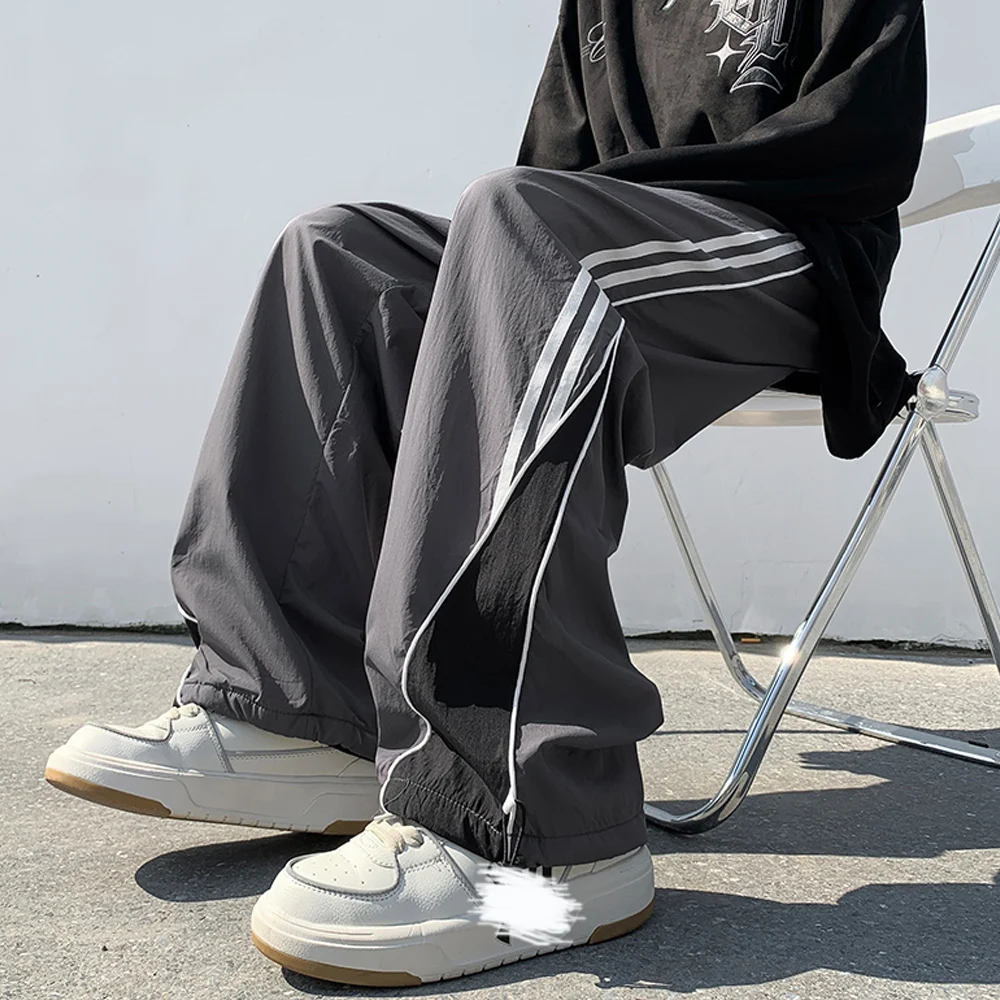 Pantalon De Jogging Homme Bleu Marine 'Happy' Avec Ondulations En Coton