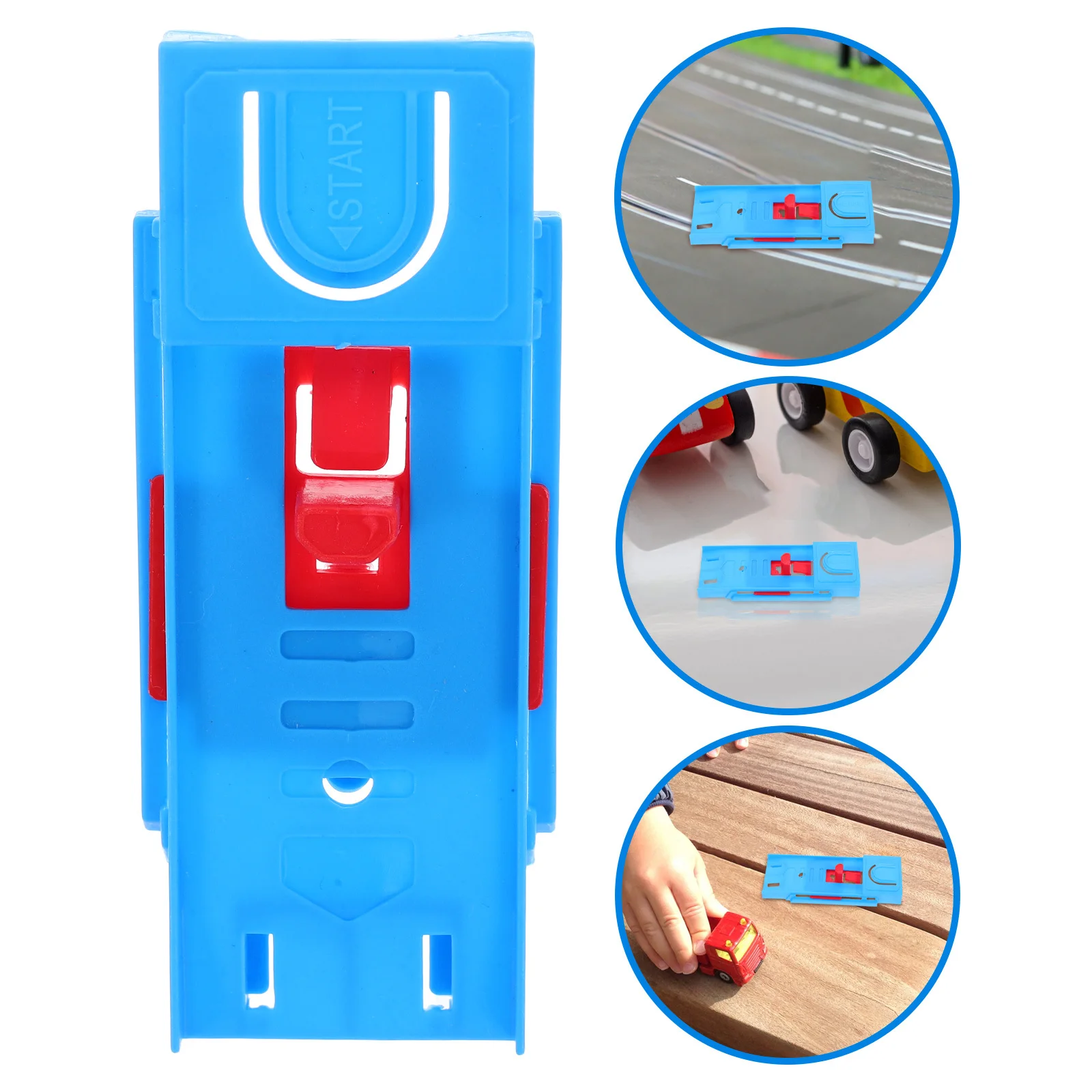 6Pcs Race Car Ejector Launcher Kids Portable Plastic Car Racing Game Accessory Fun Exciting Race Track Part Kids Toys