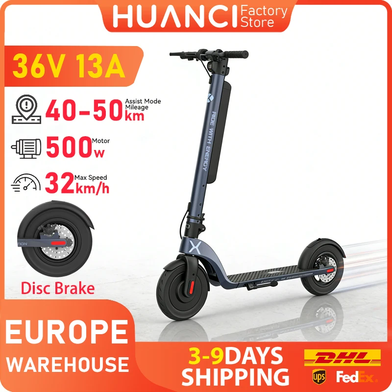

HUANCI X8 Electric Scooter Adults 500W foldable electric kick scooter 36V13AH scooter electric escooters e scooter 10-inch tires