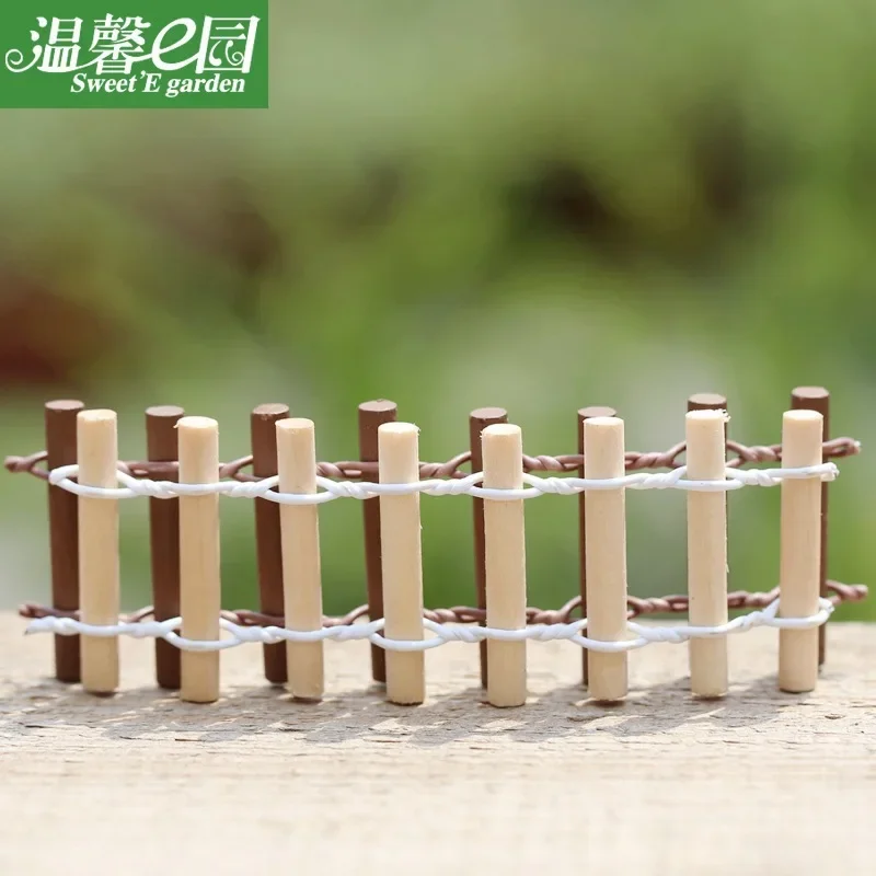 1pcs Micro-landscape Round Wooden Fence Home Accessories Small Fence Wooden Handicraft Fairy Garden Miniatures  Home Decor