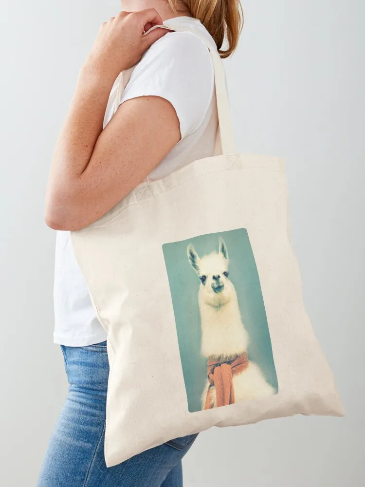 

Llama Tote Bag canvas tote bag Big bag women supermarket folding